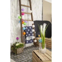 10er Solarlichterkette - Lampions - 170 Cm - Weiß