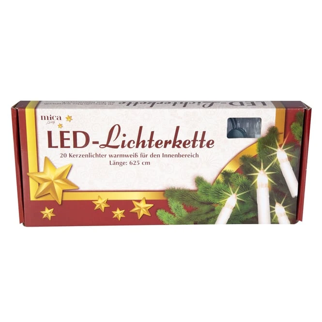 20er LED-Lichterkette - Kerzen - Ca. 625 Cm 3 20er LED-Lichterkette - Kerzen - Ca. 625 Cm