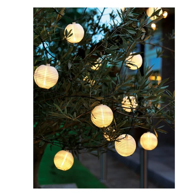 10er LED-Solarlichterkette - Lampions - Ca. 4,5 M 4 10er LED-Solarlichterkette - Lampions - Ca. 4,5 M – Bild 2