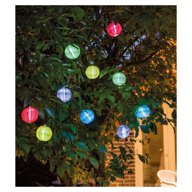 10er LED-Solarlichterkette - Lampions - Ca. 4,5 M - Bunt 4 10er LED-Solarlichterkette - Lampions - Ca. 4,5 M - Bunt – Bild 2
