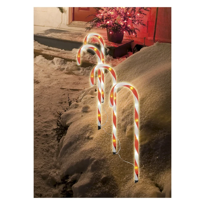 LED-Gartenstecker - Zuckerstangen - 4 Stück 4 LED-Gartenstecker - Zuckerstangen - 4 Stück – Bild 2