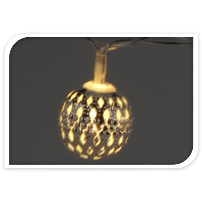 10er LED-Kugellichterkette - Ca. 130 Cm - Verschiedene Farben 8 10er LED-Kugellichterkette - Ca. 130 Cm - Verschiedene Farben – Bild 6