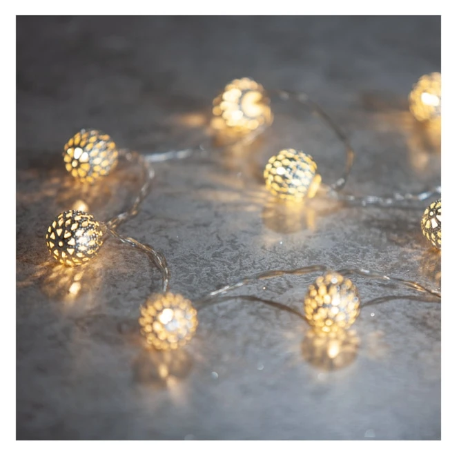 10er LED-Kugellichterkette - Ca. 130 Cm - Verschiedene Farben 4 10er LED-Kugellichterkette - Ca. 130 Cm - Verschiedene Farben – Bild 2