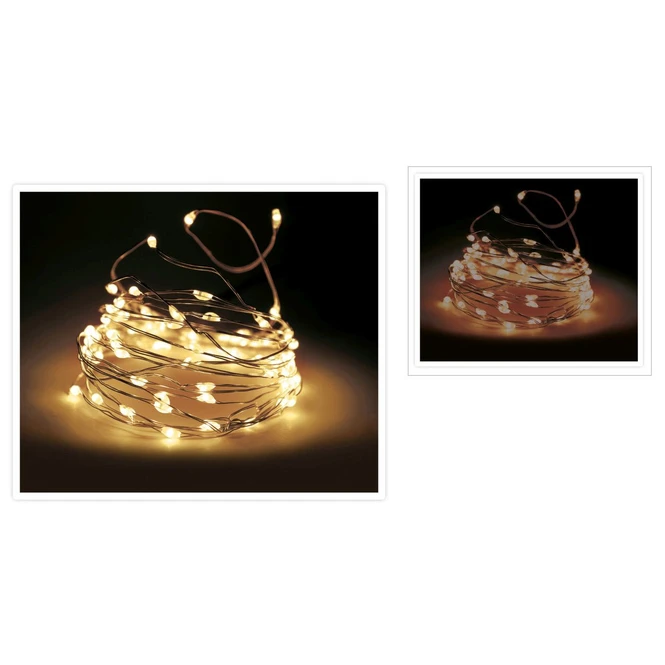 20er LED-Lichterdraht - Warmweiß - 1 M - Verschiedene Farben 4 20er LED-Lichterdraht - Warmweiß - 1 M - Verschiedene Farben – Bild 2
