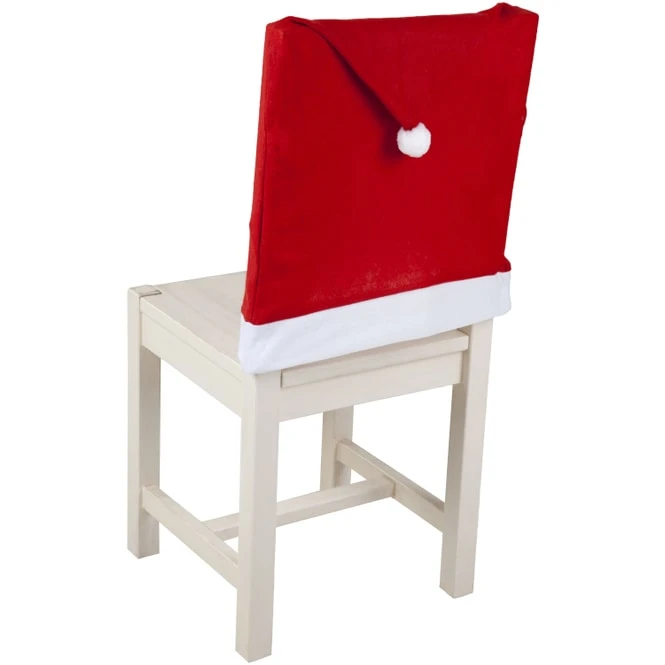 Stuhlhussen - Nikolausmütze - Ca. 60 X 50 Cm - 4 Stück 3 Stuhlhussen - Nikolausmütze - Ca. 60 X 50 Cm - 4 Stück