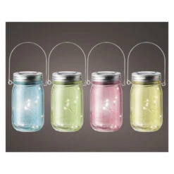 LED-Solarlampe - Aus Glas - 8 X 14 Cm - 1 Stück