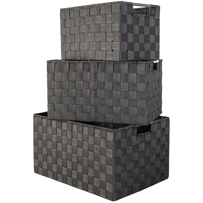 Aufbewahrungskorb - Schwarz - Verschiedene Größen 3 Aufbewahrungskorb - Schwarz - Verschiedene Größen