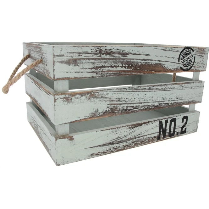 Dekokiste - Aus Holz - Größe M - Grün/antik 3 Dekokiste - Aus Holz - Größe M - Grün/antik