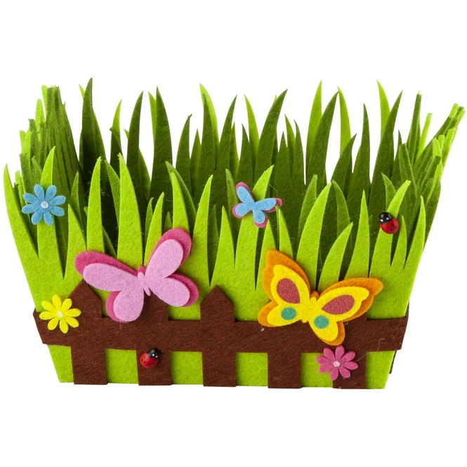 Osterkörbchen - Aus Filz - 20 X 16 X 12,5 Cm 3 Osterkörbchen - Aus Filz - 20 X 16 X 12,5 Cm