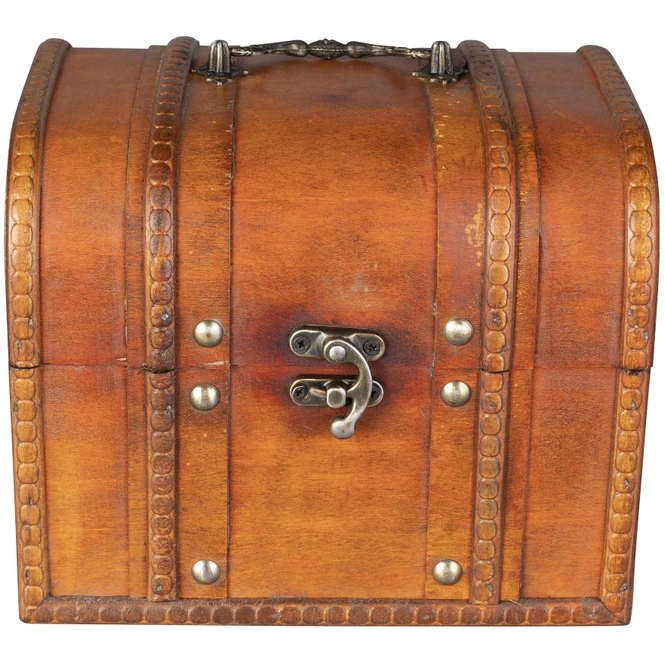 Truhe - Aus Holz - 18,5 X 15,5 X 15 Cm 3 Truhe - Aus Holz - 18,5 X 15,5 X 15 Cm