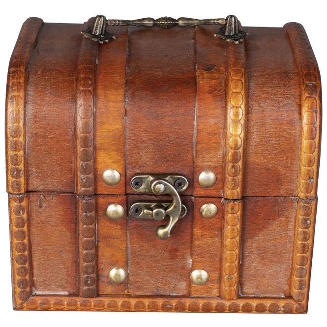 Truhe - Aus Holz - 15 X 13 X 12,5 Cm 3 Truhe - Aus Holz - 15 X 13 X 12,5 Cm