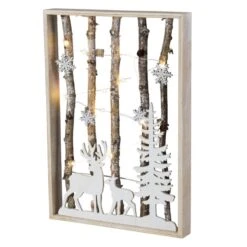 LED-Standdeko - Rentiere - Aus Holz - Ca. 28 X 4 X 40 Cm -Wohndeko 210077 2