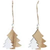 Dekohänger - Tannenbaum - Aus Holz - Ca. 7 X 1 X 7,5 Cm - 2 Stück -Wohndeko 210238 1
