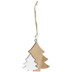 Dekohänger - Tannenbaum - Aus Holz - Ca. 7 X 1 X 7,5 Cm - 2 Stück 9 Dekohänger - Tannenbaum - Aus Holz - Ca. 7 X 1 X 7,5 Cm - 2 Stück -Wohndeko 210238 3