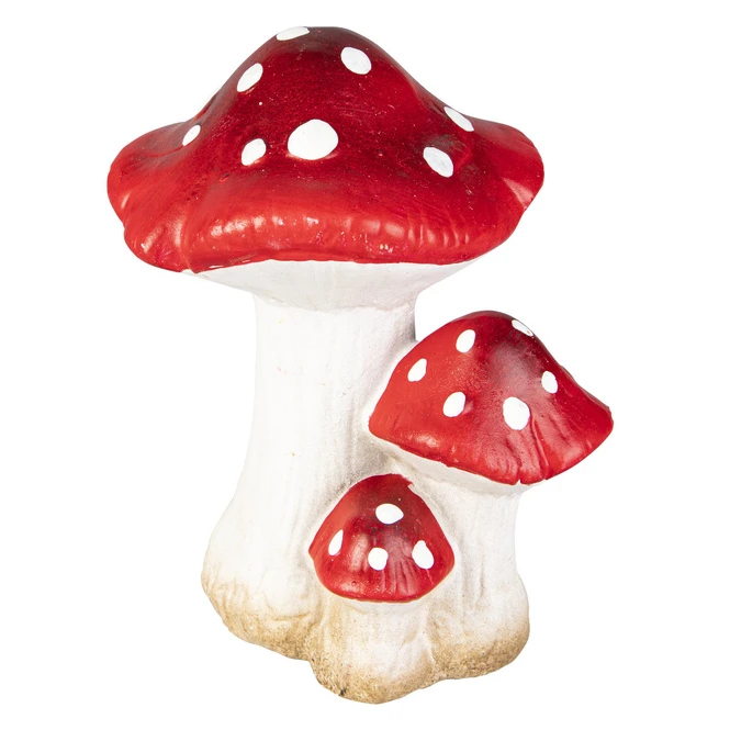Fliegenpilze - Aus Terrakotta - Ca. 14 X 11,5 X 17 Cm 3 Fliegenpilze - Aus Terrakotta - Ca. 14 X 11,5 X 17 Cm
