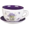 Pflanzgefäß - Tasse Mit Lavendel - Aus Keramik -