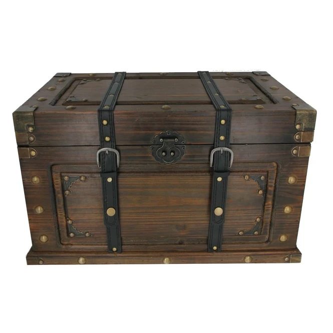 Truhe - XS - Dunkelbraun - Aus Holz - Ca. 30 X 17 X 17 Cm 3 Truhe - XS - Dunkelbraun - Aus Holz - Ca. 30 X 17 X 17 Cm