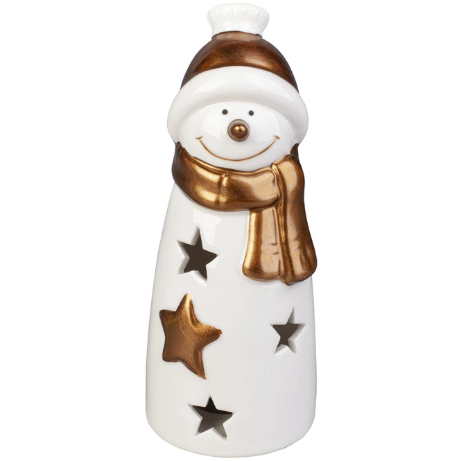 Schneemann - Aus Keramik - Ca. 7 X 7 X 16 Cm 3 Schneemann - Aus Keramik - Ca. 7 X 7 X 16 Cm