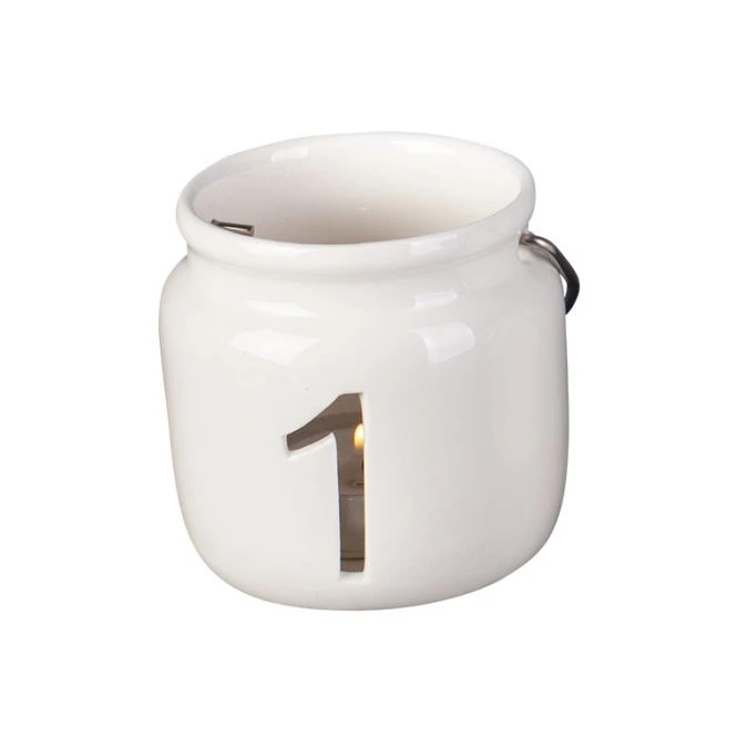 Teelichthalter - Advent - Aus Keramik - Ca. 7,5 X 7,5 X 7 Cm - 4 Stück 8 Teelichthalter - Advent - Aus Keramik - Ca. 7,5 X 7,5 X 7 Cm - 4 Stück – Bild 6