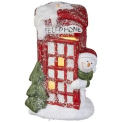 LED-Schneemann - Aus Keramik - Ca. 9 X 8,5 X 14,5 Cm