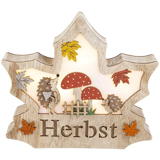 LED-Standdeko - Blatt - Aus Holz - Ca. 17,5 X 3 X 16 Cm 3 LED-Standdeko - Blatt - Aus Holz - Ca. 17,5 X 3 X 16 Cm