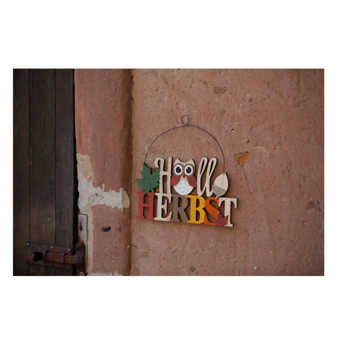 Dekohänger - Hallo Herbst - Aus Holz - Ca. 30,5 X 15,5 Cm 3 Dekohänger - Hallo Herbst - Aus Holz - Ca. 30,5 X 15,5 Cm