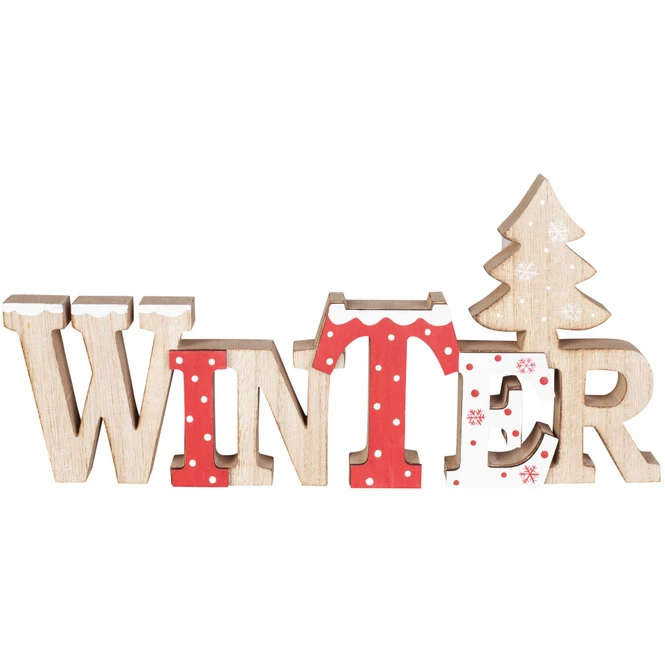 Deko-Schriftzug - Winter - Aus Holz - Ca. 30 X 2 X 13 Cm 3 Deko-Schriftzug - Winter - Aus Holz - Ca. 30 X 2 X 13 Cm
