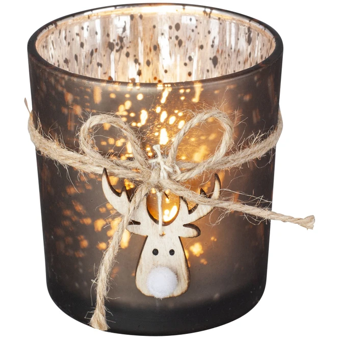 Teelichtglas - Rentier - Ca. 7,5 X 8 Cm - 1 Stück 4 Teelichtglas - Rentier - Ca. 7,5 X 8 Cm - 1 Stück – Bild 2
