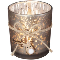 Teelichtglas - Rentier - Ca. 7,5 X 8 Cm - 1 Stück 9 Teelichtglas - Rentier - Ca. 7,5 X 8 Cm - 1 Stück -Wohndeko 218976 2
