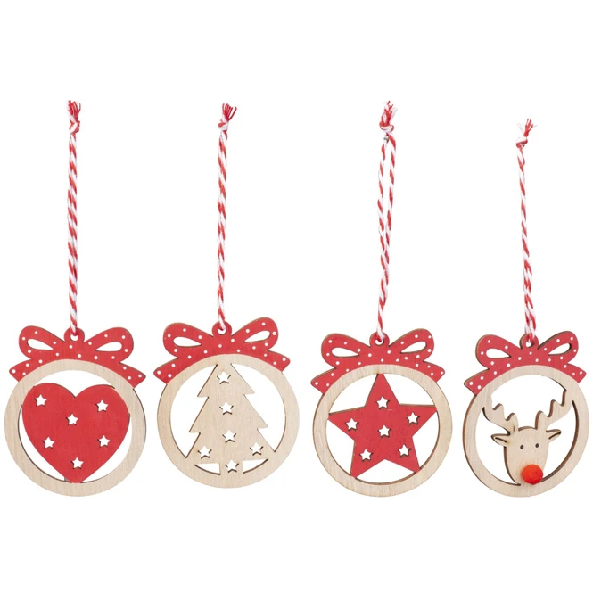 Dekohänger - Christbaumkugeln - Aus Holz - Ca. 10 X 6 Cm - 12 Stück 7 Dekohänger - Christbaumkugeln - Aus Holz - Ca. 10 X 6 Cm - 12 Stück – Bild 5