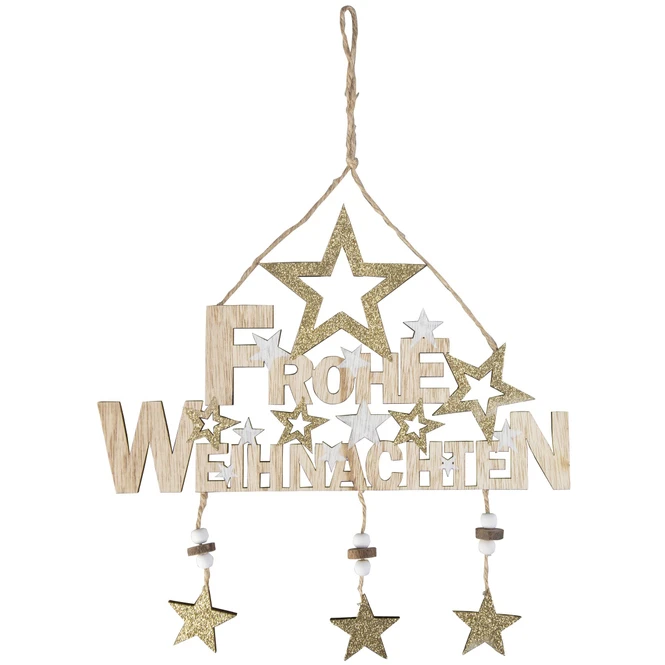 Dekohänger - Frohe Weihnachten - Aus Holz - Ca. 30 X 44 Cm 3 Dekohänger - Frohe Weihnachten - Aus Holz - Ca. 30 X 44 Cm