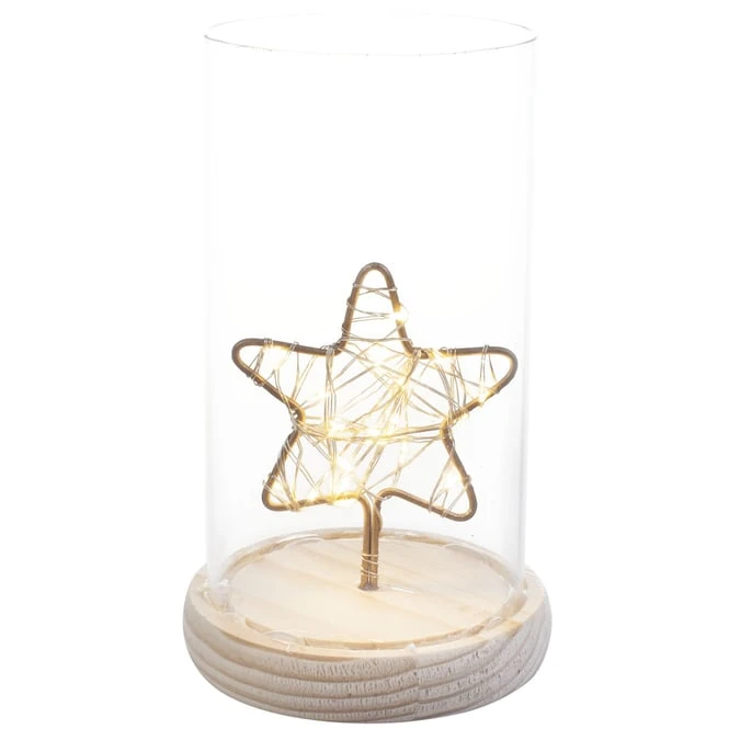 LED-Zylinder - Stern - Aus Glas - Ca. 11,5 X 16,5 Cm 4 LED-Zylinder - Stern - Aus Glas - Ca. 11,5 X 16,5 Cm – Bild 2