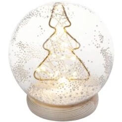 LED-Kugel - Baum - Aus Glas - Ø = Ca. 15 Cm 5 LED-Kugel - Baum - Aus Glas - Ø = Ca. 15 Cm -Wohndeko 2191302