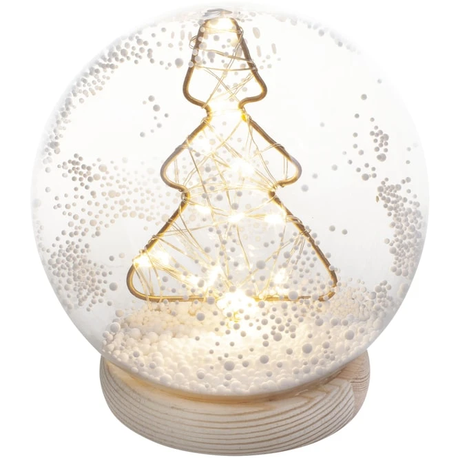 LED-Kugel - Baum - Aus Glas - Ø = Ca. 15 Cm 4 LED-Kugel - Baum - Aus Glas - Ø = Ca. 15 Cm – Bild 2