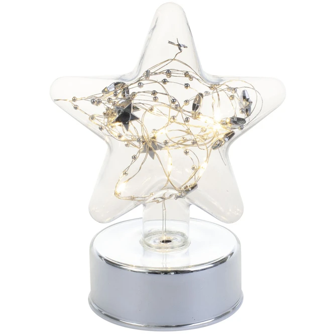 LED-Standdeko - Stern - Aus Glas - Ca. 12 X 8 X 16 Cm 4 LED-Standdeko - Stern - Aus Glas - Ca. 12 X 8 X 16 Cm – Bild 2