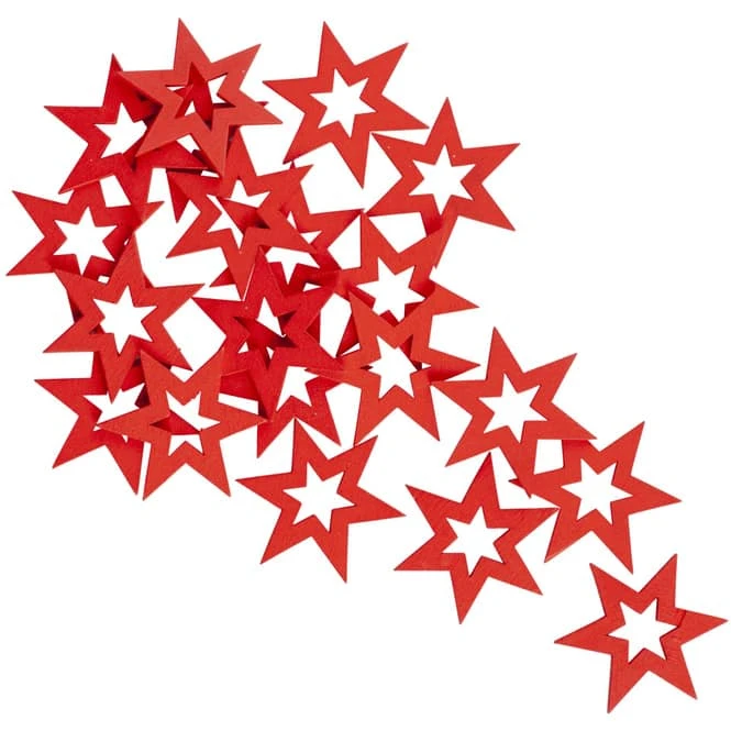 Streudeko - Sterne - Aus Holz - Ø = Ca. 6 Cm - 20 Stück 3 Streudeko - Sterne - Aus Holz - Ø = Ca. 6 Cm - 20 Stück