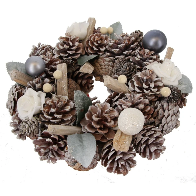 Kranz Mit Weißen Rosen - Ca. 27 X 7,5 Cm 3 Kranz Mit Weißen Rosen - Ca. 27 X 7,5 Cm