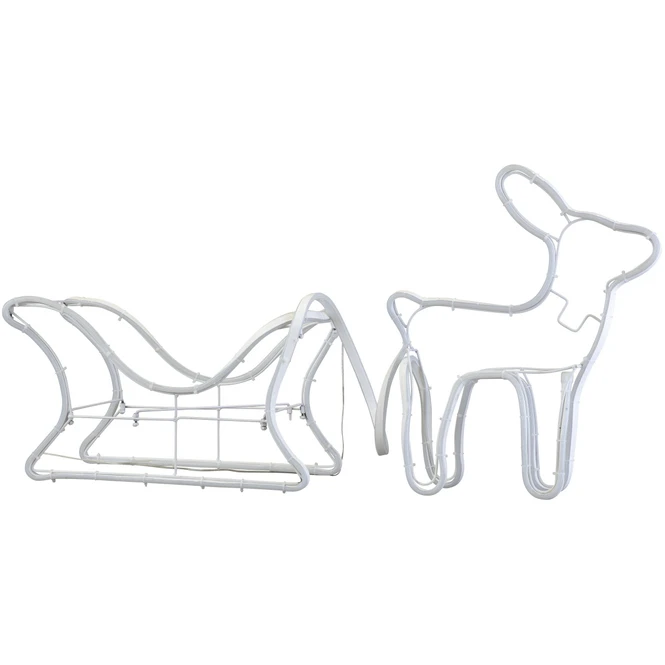 LED-Rentier Mit Schlitten - 77,5 X 5 X 65,5 Cm 4 LED-Rentier Mit Schlitten - 77,5 X 5 X 65,5 Cm – Bild 2