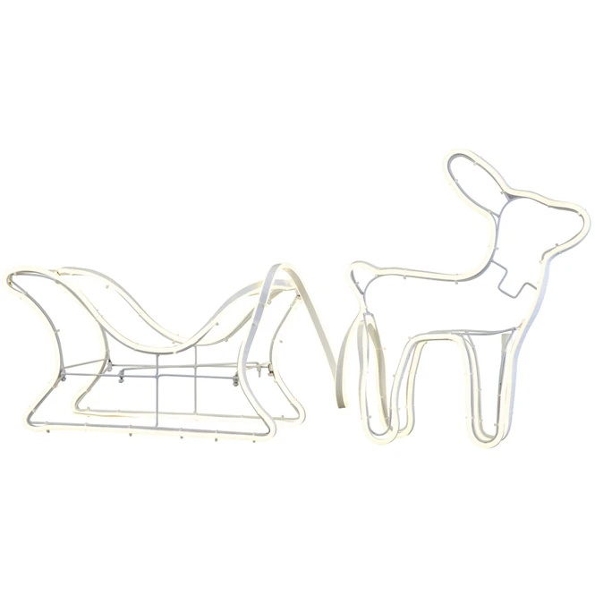 LED-Rentier Mit Schlitten - 77,5 X 5 X 65,5 Cm 3 LED-Rentier Mit Schlitten - 77,5 X 5 X 65,5 Cm