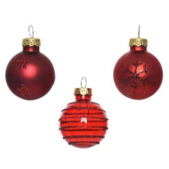 Christbaumkugeln - Rotmix - Aus Glas - 9 Stück 8 Christbaumkugeln - Rotmix - Aus Glas - 9 Stück -Wohndeko 219530 2