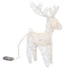 Rentier Weiß Mit LED - Aus Papierseil - 33 Cm -Wohndeko 219560 4016096385552 mica living rentier 01
