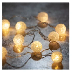 10er LED-Lichterkette - Schneebälle - Ca. 1 M -Wohndeko 219720 lichterkette