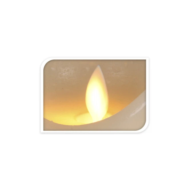 LED-Kerze - Aus Echtwachs - Ca. 7,5 X 10 Cm - Elfenbein 3 LED-Kerze - Aus Echtwachs - Ca. 7,5 X 10 Cm - Elfenbein