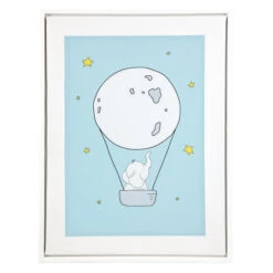 Canvasbild - Elefant - Ca. 30 X 40 X 2,5 Cm - Blau/weiß