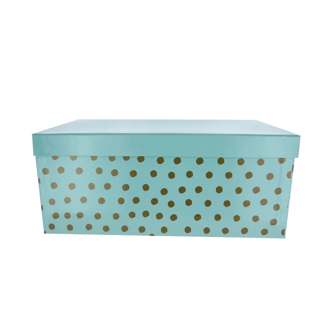 Geschenkbox Punkte Mint/gold -ca. 24 X 15,5 X 9,5 Cm 3 Geschenkbox Punkte Mint/gold -ca. 24 X 15,5 X 9,5 Cm