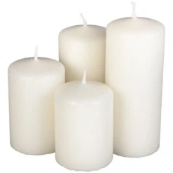 Stufenkerzen - Ø = Ca. 5 Cm - 4 Stück - Weiß -Wohndeko 222666 1