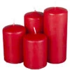 Stufenkerzen - Ø = Ca. 5 Cm - 4 Stück - Kaminrot