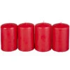 Stumpenkerzen - Ca. 5 X 8 Cm - 4 Stück - Kaminrot -Wohndeko 222669 1