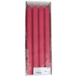 Stabkerzen - Ca. 2 X 25 Cm - 4 Stück - Kaminrot