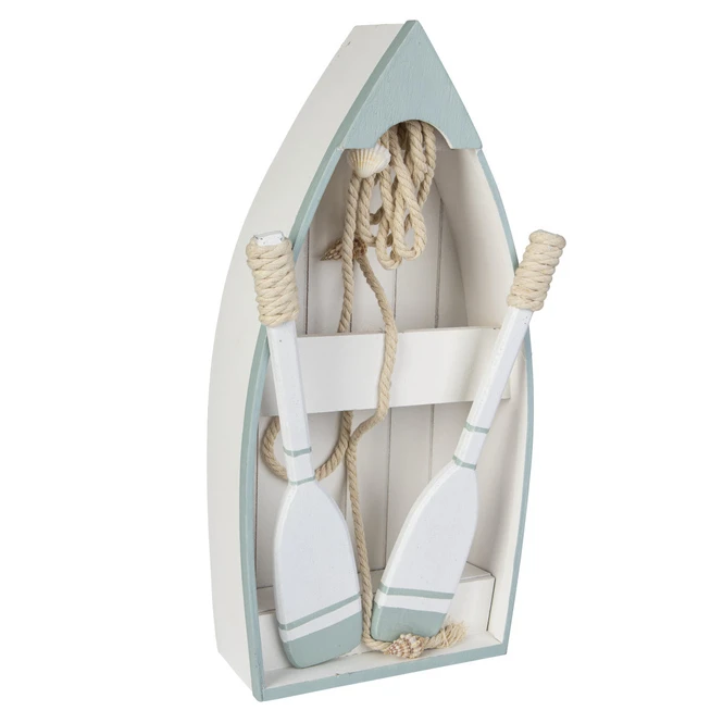 Deko-Boot - Aus Holz - Ca. 21 X 8,5 X 43 Cm 3 Deko-Boot - Aus Holz - Ca. 21 X 8,5 X 43 Cm